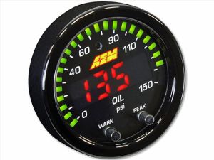 AEM X-Series 150 PSI 10 BAR Oil Pressure Gauge