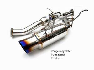 Invidia N1 Twin Outlet Single Layer Tip SS Cat Back Exhaust - 76mm
