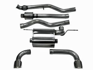 Corsa Performance Dual Rear Exit Cat-Back with 3.5 Inch Tips - Touring Sound Level