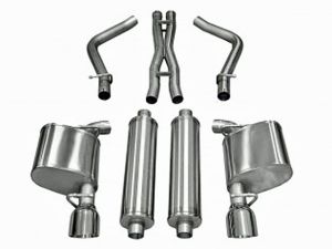 Corsa Performance Dual Rear Exit Cat-Back with 4.5 Inch Tips - Sport Sound Level