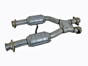 BBK Performance Short Mid X Pipe with Catalytic Converters - Aluminized Steel