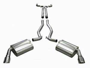 Corsa Performance Dual Rear Exit Catback with 3.5 Inch Tips - Sport Sound Level - Factory GFX ONLY