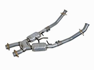 BBK Performance  High Flow X Pipe With Catalytic Converters - Aluminized Steel
