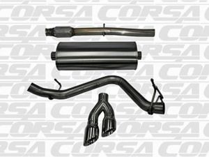 Corsa Performance Single Side Exit CatBack with Twin 4.0 Inch Tip - Sport Sound Level