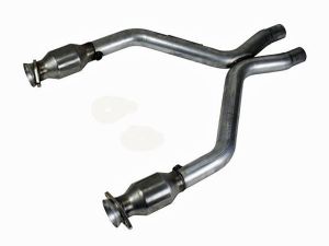 BBK Performance Short Mid X Pipe with Catalytic Converters - Aluminized Steel