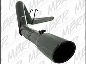 MBRP 4" Filter Back Single Side Exit - Black Coated for 2008-2010 Ford Powerstroke 6.4L - S6242BLK