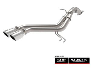 aFe Takeda Stainless Steel Axle-Back Exhaust System w/ Polished Tips for 2013-2017 Hyundai Veloster Turbo 1.6T GDi - 49-37019-P