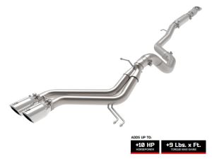 aFe Takeda Veloster Turbo 2-1/2 IN to 3 IN 304 Stainless Steel Cat-Back Exhaust System for 2013-2017 Hyundai Veloster 1.6T GDi - 49-37018