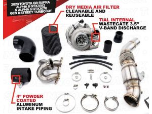 AMS A90 2020 Supra GR Alpha 6 Garrett GTX3076R Gen2 Turbo Kit for 2020 Toyota Supra B58 2 Port - AMS.38.14.0001-2