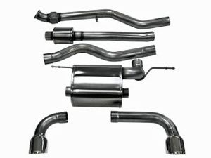 Corsa Performance Dual Rear Exit Cat-Back with 3.5 Inch Tips - Touring Sound Level