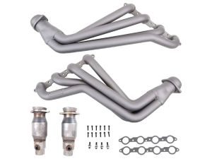 T CAMARO SS 1-7/8 LONG TUBE EXHAUST HEADERS WITH HIGH FLOW CATS TITANIUM CERAMIC 10-15