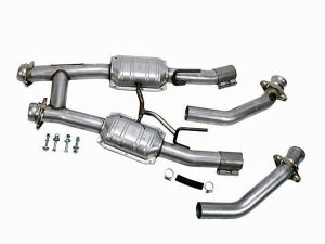 BBK Performance High Flow H Pipe With Catalytic Converters - Aluminized Steel