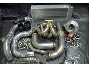 GoAUTO TM-X800 Top Mount Ball Bearing Turbo Kit for 1992-2000 Honda Civic, 1988-1991 Honda CRX, 1990-2001 Acura Integra