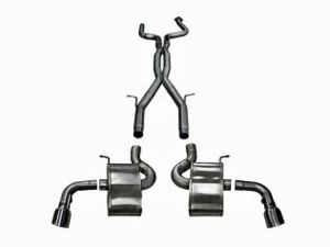 Corsa Performance Dual Rear Exit Catback with Single 4.5 Inch Tips - XtremePlus Sound Level