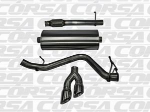 Corsa Performance Single Side Exit Catback with Twin 4.0 Inch Tip - Sport Sound Level