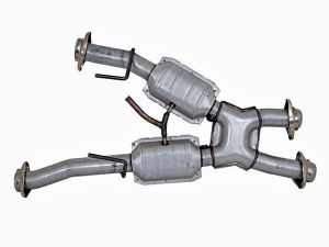 BBK Performance Short Mid X Pipe with Catalytic Converters - Aluminized Steel