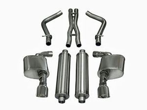 Corsa Performance Dual Rear Exit Cat-Back with 4.5 Inch Tips - Sport Sound Level