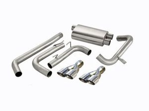 Corsa Performance Dual Rear Exit Cat-Back with Twin 3.5 Inch Tips - Sport sound Level