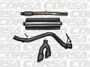 Corsa Performance Single Side Exit Catback with Twin 4.0 Inch Tip - Sport Sound Level