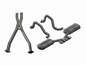 Corsa Perfromance Dual Rear Exit Cat-Back with Twin 3.5 Inch Tips - Sport Sound Level