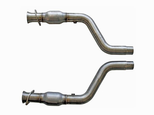 BBK Performance Short Mid X Pipe with Catalytic Converters - Aluminized Steel