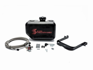 Snow Performance Water Tank Upgrade - 2.5gal Braided SS Line with Bracket-Solenoid-Hose-Fittings