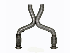 BBK Performance Short Mid X Pipe with Catalytic Converters - Aluminized Steel