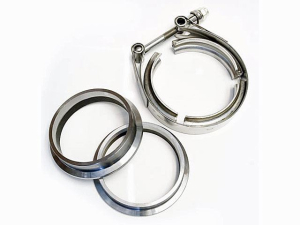 3 Inch Stainless V-Band Flange and Clamp Set - Male and Female