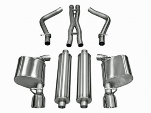 Corsa Performance Dual Rear Exit Cat-Back with 4.5 Inch Tips - Sport Sound Level