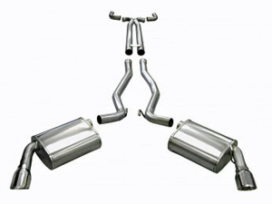 Corsa Performance Dual Rear Exit Catback with 3.5 Inch Tips - Sport Sound Level - Factory GFX ONLY