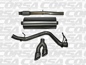 Corsa Performance Single Side Exit CatBack with Twin 4.0 Inch Tip - Sport Sound Level
