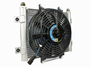 BD Diesel Xtrude Trans Cooler with Fan 5.5 inch