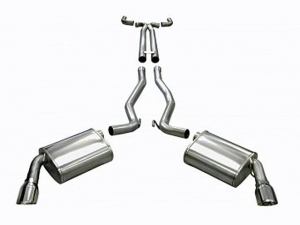 Corsa Performance Dual Rear Exit Catback with 4.0 Inch Tips - Sport Sound Level - Manual Transmission
