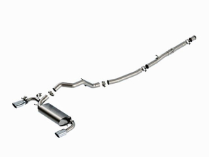 Borla Catback Exhaust - Round Angle-Cut Tips Split Rear Exit ATAK - MT