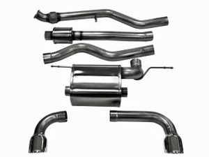 Corsa Performance Dual Rear Exit Cat-Back with 3.5 Inch Tips - Touring Sound Level
