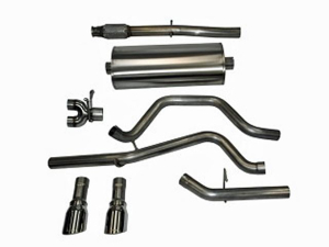 Corsa Performance Dual Rear Exit Catback with 4.0 Inch Tips - Sport Sound Level