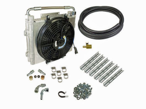 BD Diesel Xtrude Double Stacked Transmission Cooler Kit - Universial 0.50 in Tubing