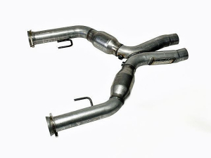 BBK Performance Short Mid X Pipe with Catalytic Converters - Aluminized Steel 