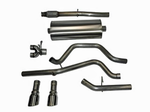 Corsa Performance Dual Rear Exit Catback with 4.0 Inch Tips - Sport Sound Level