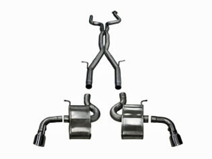 Corsa Performance Dual Rear Exit Catback with Single 4.5 Inch Tips - XtremePlus Sound Level