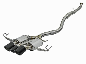 aFe POWER Takeda 2.5in to 2.25in 304SS Catback Dual-Exit - Carbon Fiber Tips