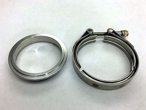Garrett Stainless vBand Turbine Housing Inlet Flange + Clamp