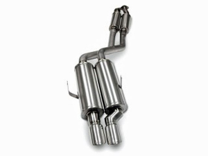 Corsa Performance Single Rear Exit Cat-Back with Twin 3.0 Inch Tip - Sport Sound Level