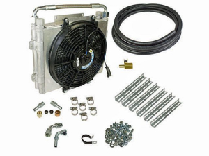 BD Diesel Xtrude Double Stacked Transmission Cooler Kit - Universial 0.50 inch Tubing