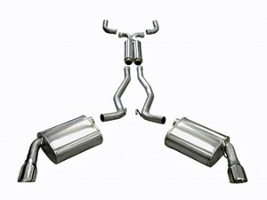 Corsa Performance Dual Rear Exit Catback with 4.0 Inch Tips - Sport Sound Level