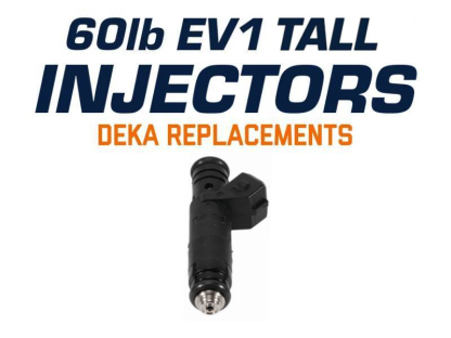 DEKA Style 60lbs Tall (Black) Replacement Injectors by Deatschwerks