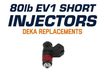 DEKA Style 80lbs Short (Red) Replacement Injectors by Deatschwerks