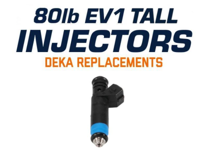 DEKA Style 80lbs Tall (Blue) Replacement Injectors by Deatschwerks