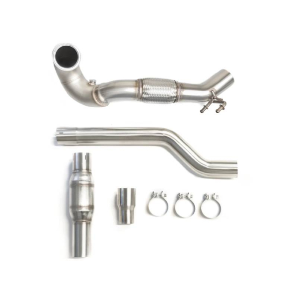 CTS Turbo MQB Exhaust Downpipe with HIGH FLOW CAT for 2015-2021 Volkswagen Golf AWD, Golf R / Audi A3, S3, TT, TTS