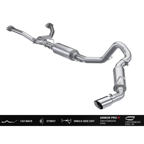 2022+ Tundra 3.4TT MBRP CAT Back Exhaust - T304 SS